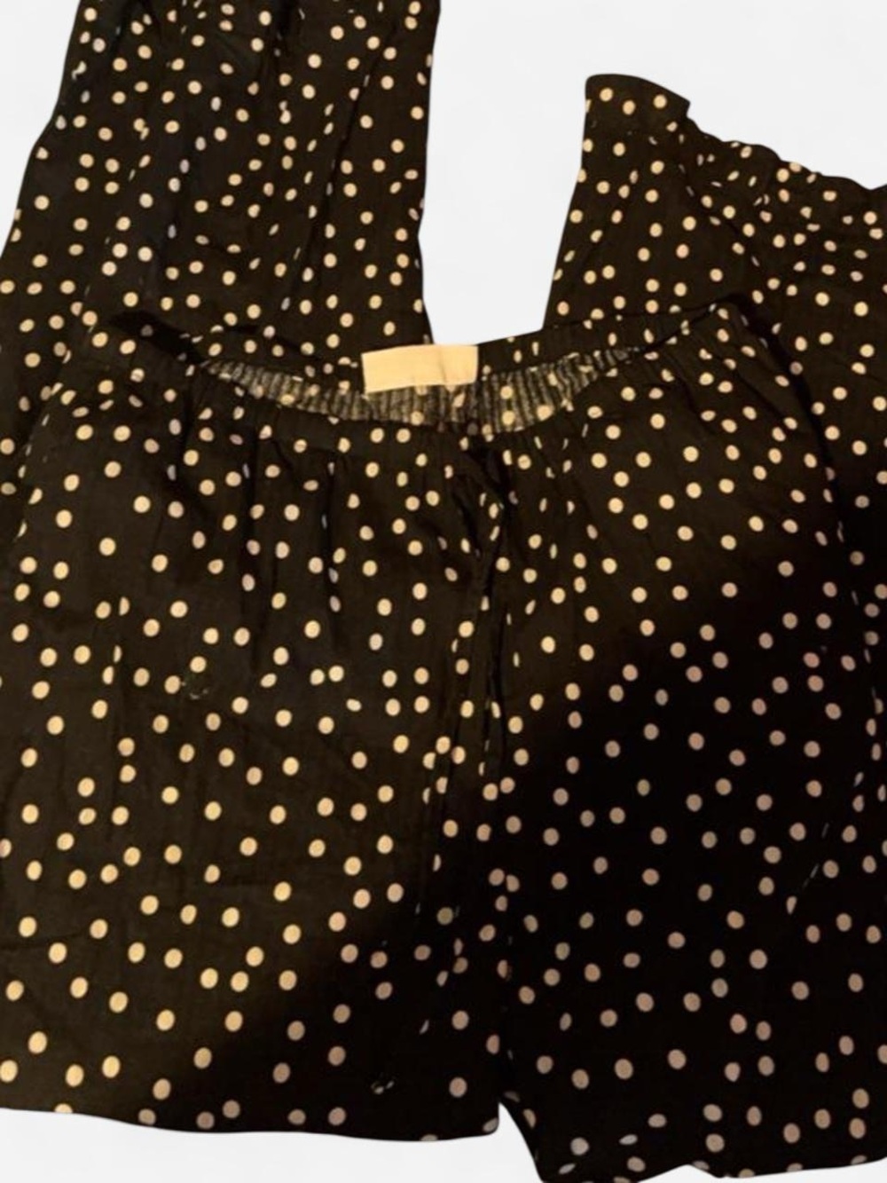 Linen Black Polka Dot Pants